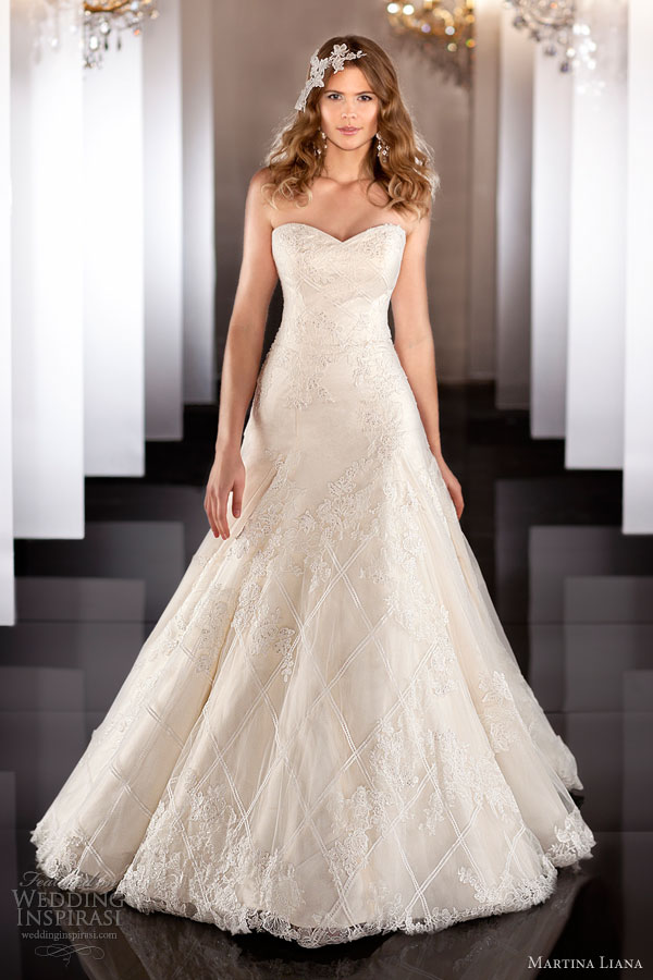 martina liana fall 2013 wedding dress style 455 strapless a line