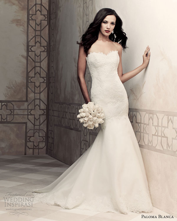 paloma blanca bridal 2013 fit flare wedding dresses 4358