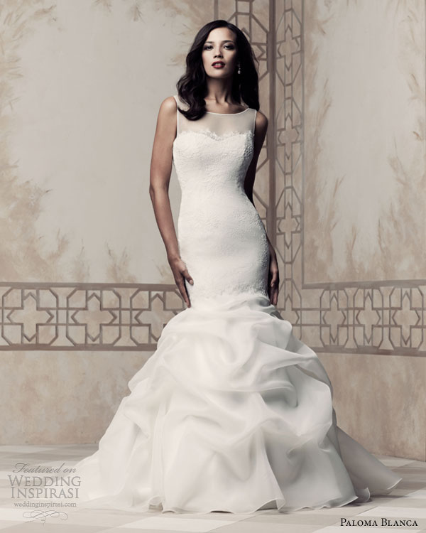 paloma blanca wedding dresses 2013 sleeveless gown style 4364