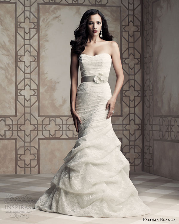 paloma blanca wedding dresses 2013 strapless gown style 4365