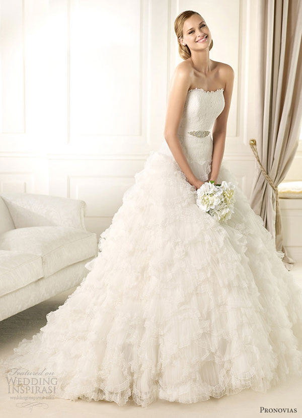 pronovias 2013 wedding dresses donostia ruffles