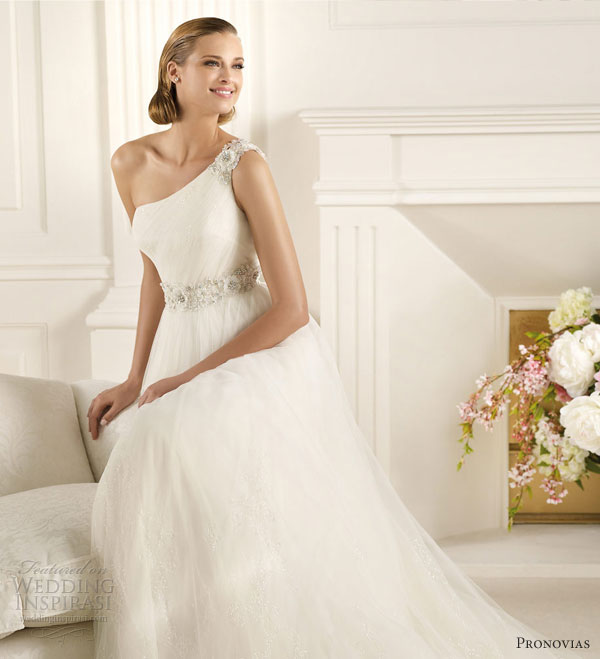 pronovias 2013 wedding dresses ducado one shoulder