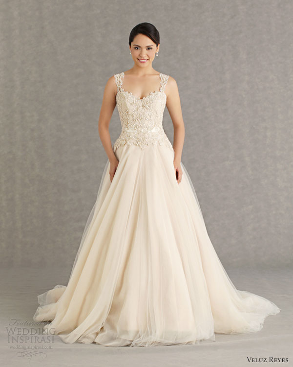 veluz reyes wedding dresses 2013 bridal rtw sophia gown straps illusion back