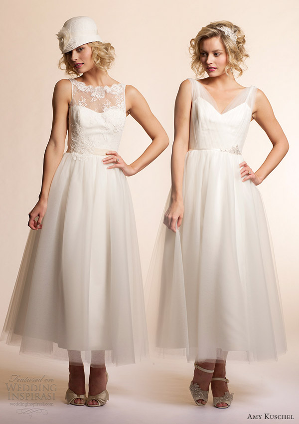 amy kuschel tea length wedding dresses 2013 mimosa summer