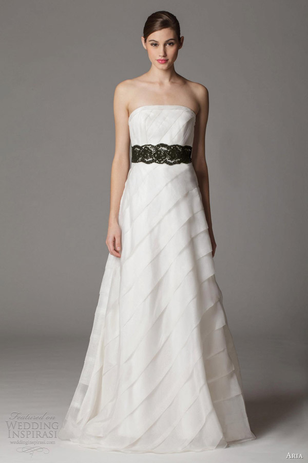 aria wedding dresses 2013 asymmetric layer skirt 273fq