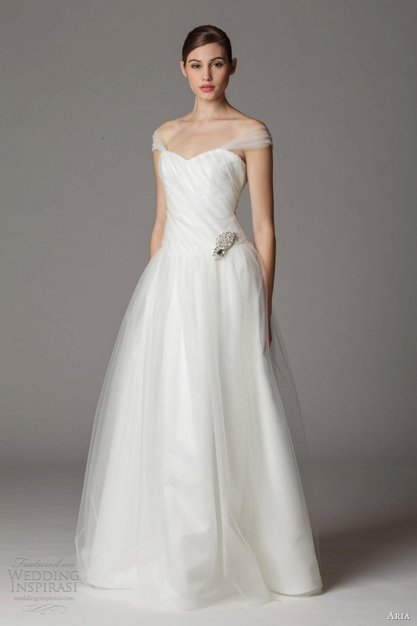 aria wedding dresses 2013 off shoulder straps 279fb