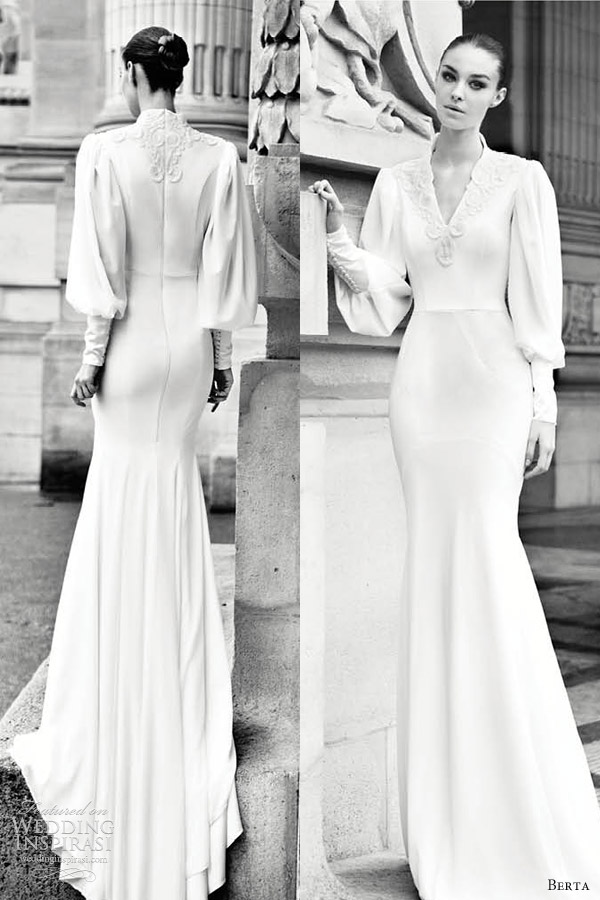 berta bridal 2013 bishop sleeve wedding dress