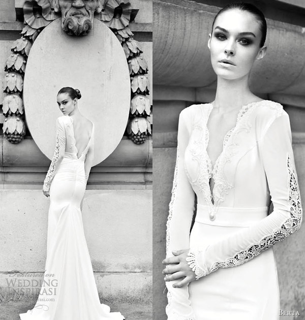 berta bridal fashion 2013 long sleeve gown