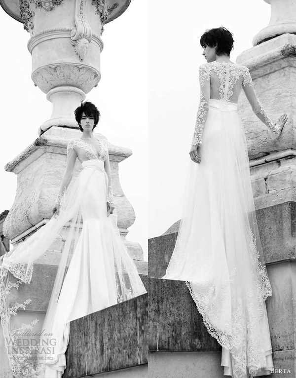 berta bridal gowns 2013 long sleeve illusion bodice wedding dress berta bridal gowns 2013 long sleeve illusion bodice wedding dress