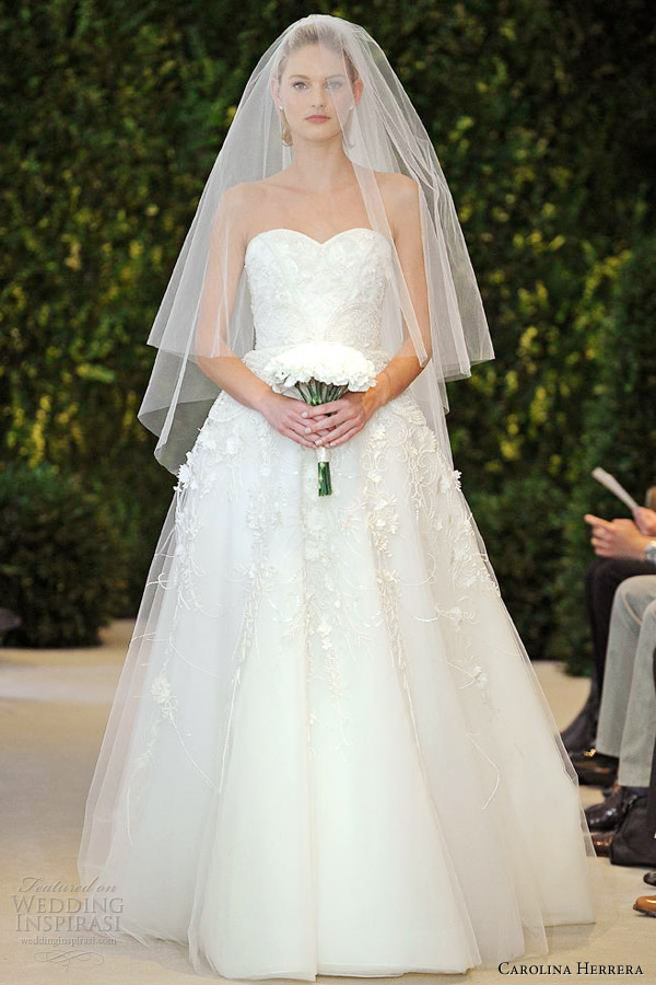 carolina herrera bridal spring 2014 amore strapless wedding dress