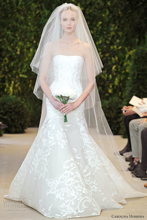carolina herrera bridal spring 2014 astrid strapless gown