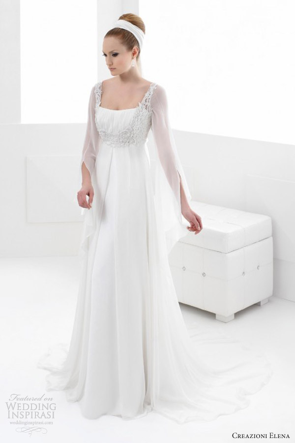 creazioni elena wedding dresses 2013 bridal gown long sleeves