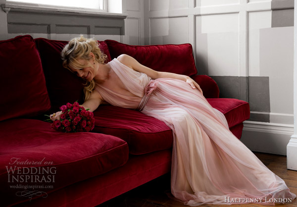 halfpenny london bridal 2013 pink wedding dress