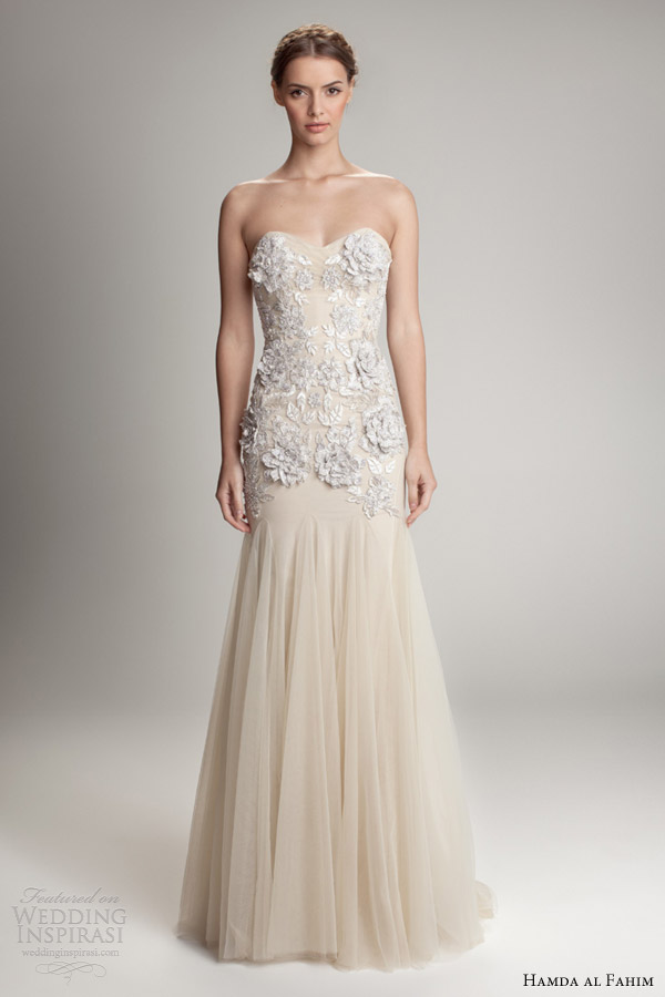 hamda al fahim fall 2012 2013 strapless gown