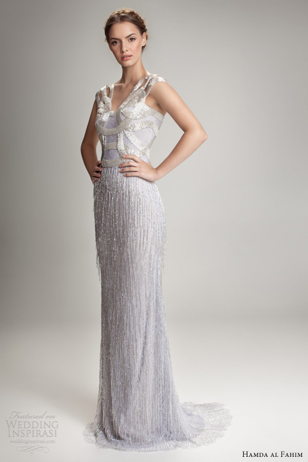 hamda al fahim fall 2012 2013 wedding dress beaded fringe