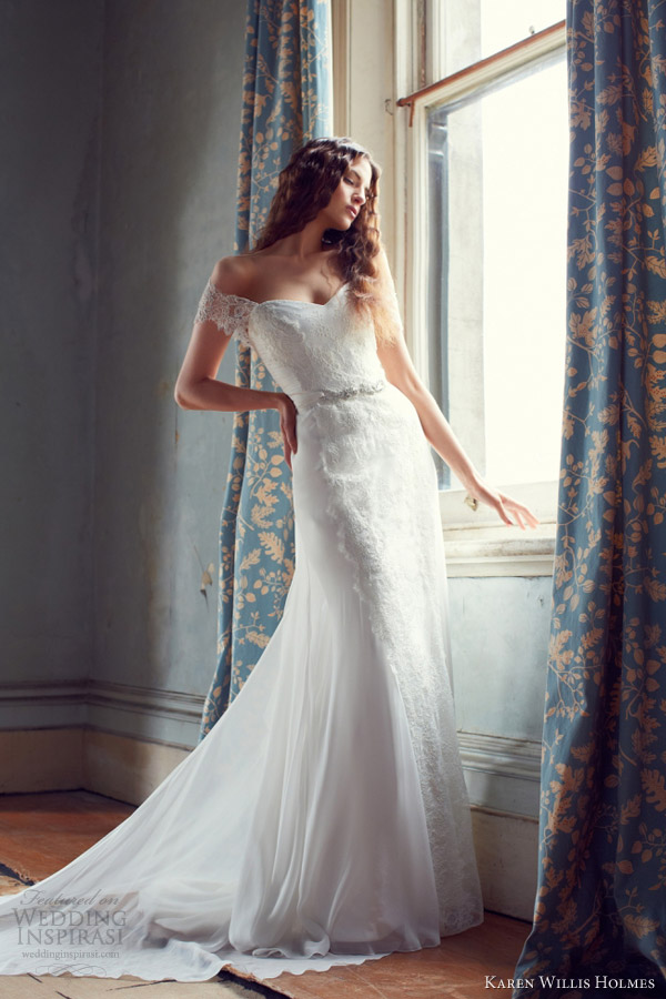 karen willis holmes 2013 wedding dresses illusion cap sleeve
