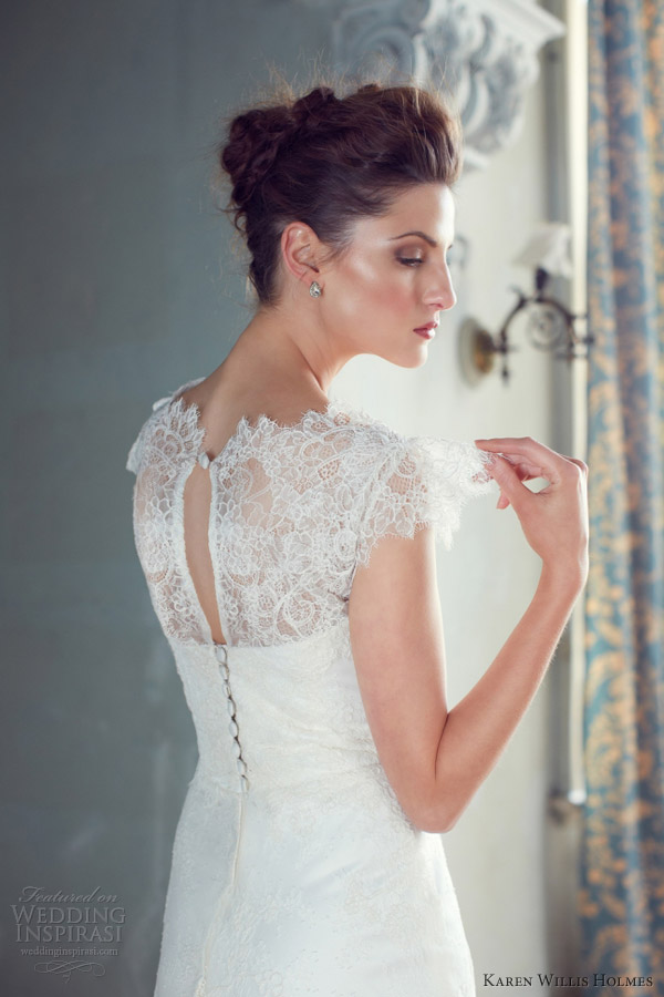 karen willis holmes 2013 wedding dresses rachel v neck lace back illusion