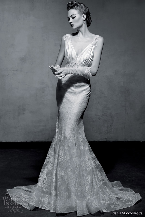 lusan mandongus bridal 2013 vintage glamour wedding dress