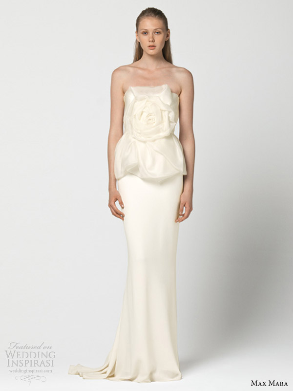 max mara wedding dresses 2013 intento flower bodice