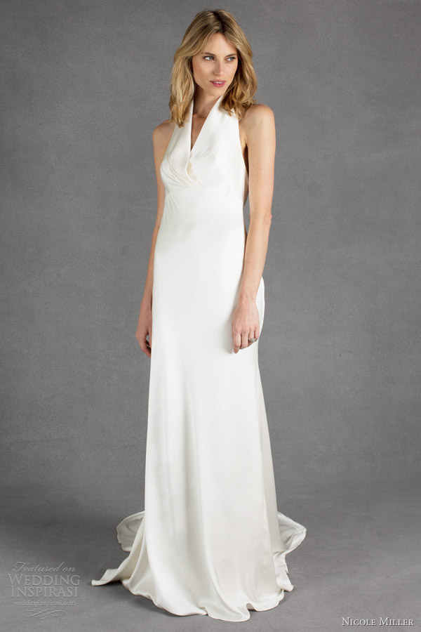 nicole miller wedding dresses spring 2014 pamela halter neck gown