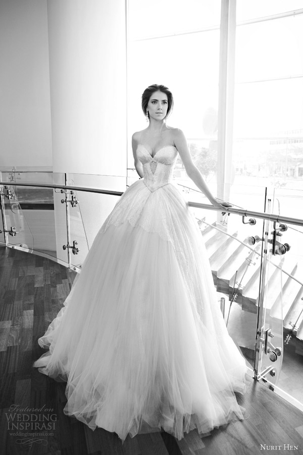 nurit hen 2013 strapless wedding dress