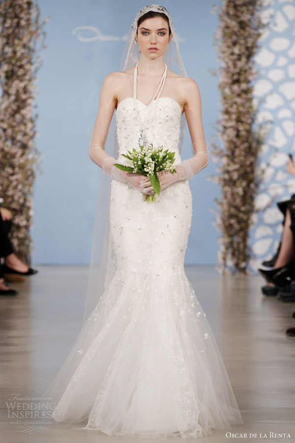 oscar de la renta 2014 bridal tulle mermaid trumpet godet gown oscar de la renta 2014 bridal tulle mermaid trumpet godet gown