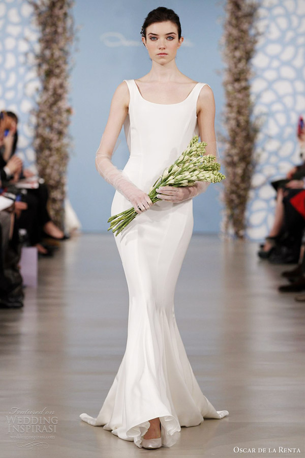 oscar de la renta bridal spring 2014 cowl back sleeveless gown oscar de la renta bridal spring 2014 cowl back sleeveless gown