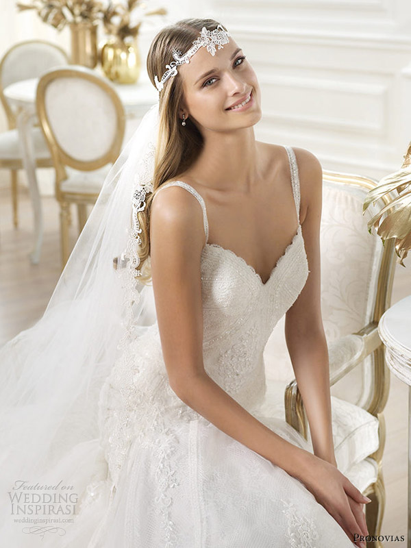 pronovias 2014 bridal lary straps beaded bodice wedding dress pronovias 2014 bridal lary straps beaded bodice wedding dress