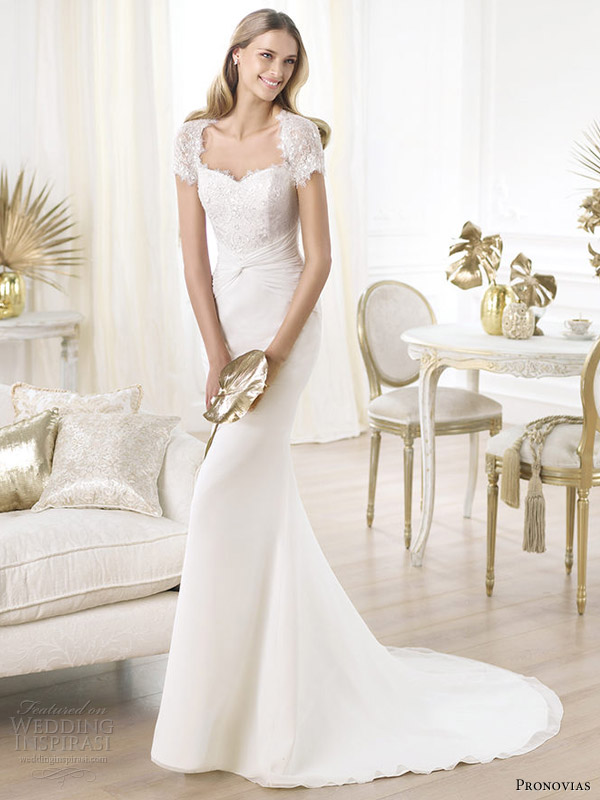 pronovias wedding dresses2014 lamas sheath gown keyhole back