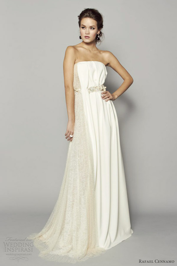 rafael cennamo wedding dresses fall 2013 bridal strapless gown