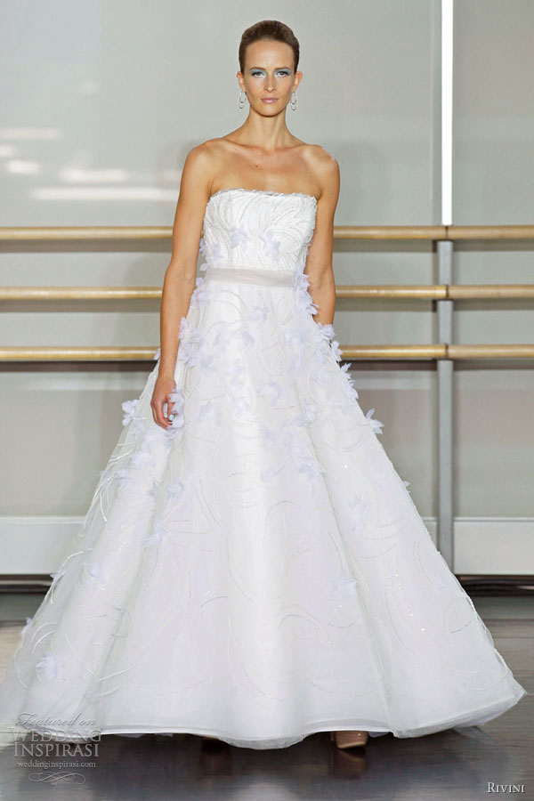 rivini wedding dresses fall 2013 snow drop strapless gown