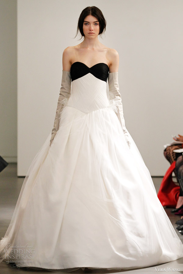 vera wang black white wedding dresses spring 2014 bridal