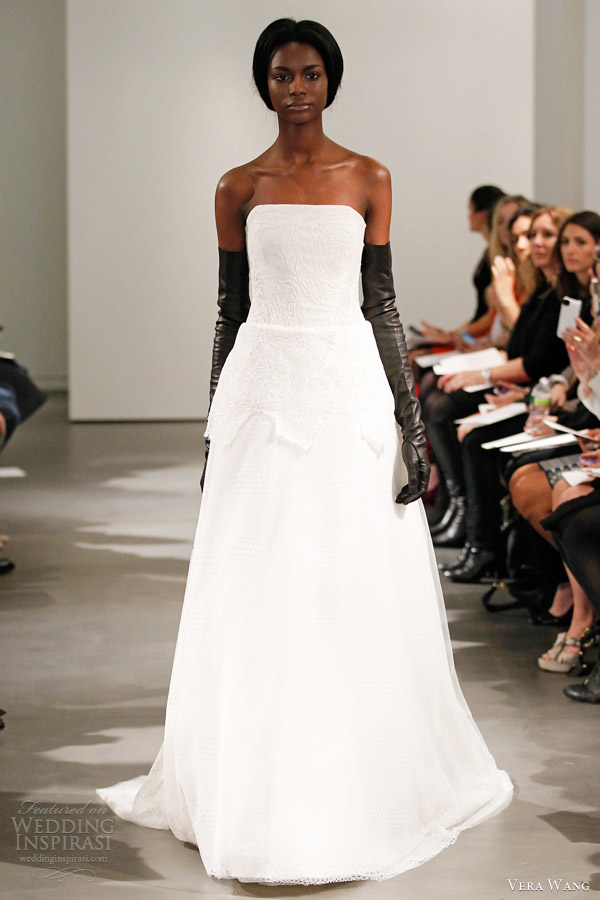 vera wang bridal spring 2014 sleeveless wedding dress