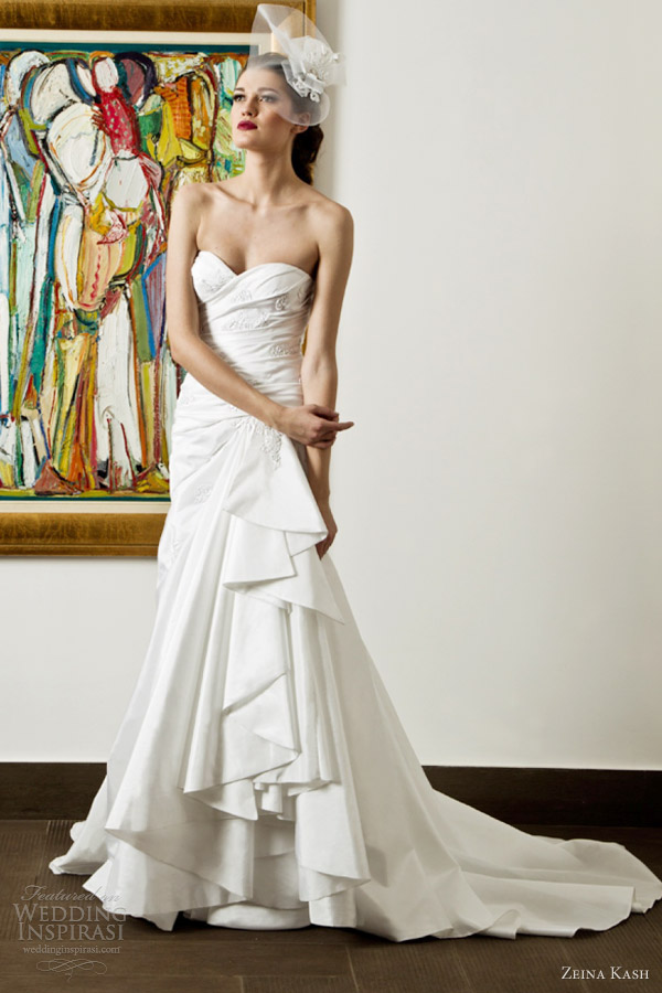 zeina kash wedding dresses 2013 strapless gown