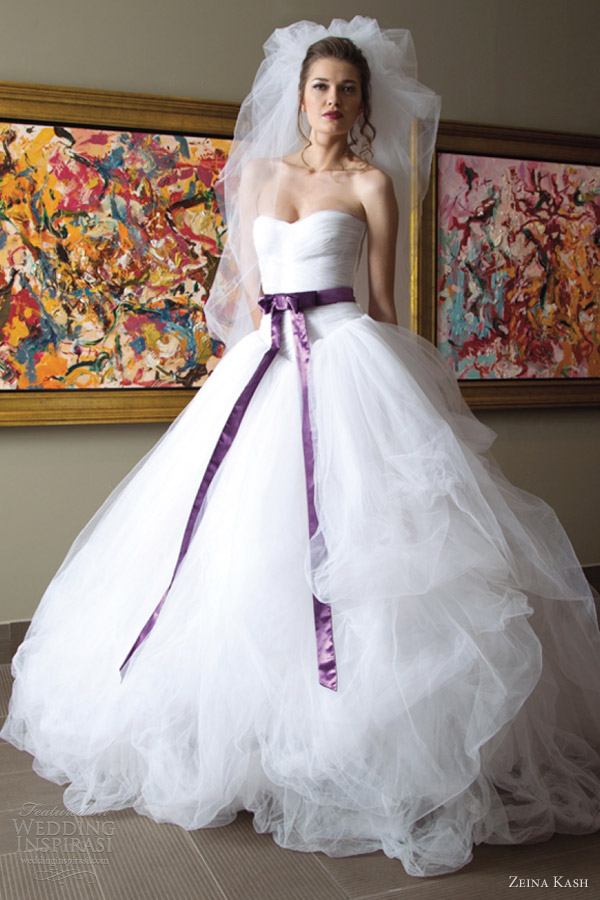 zeina kash wedding dresses 2013 tulle ball gown
