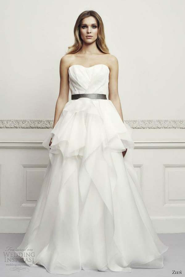 zien 2013 bridal strapless wedding dress