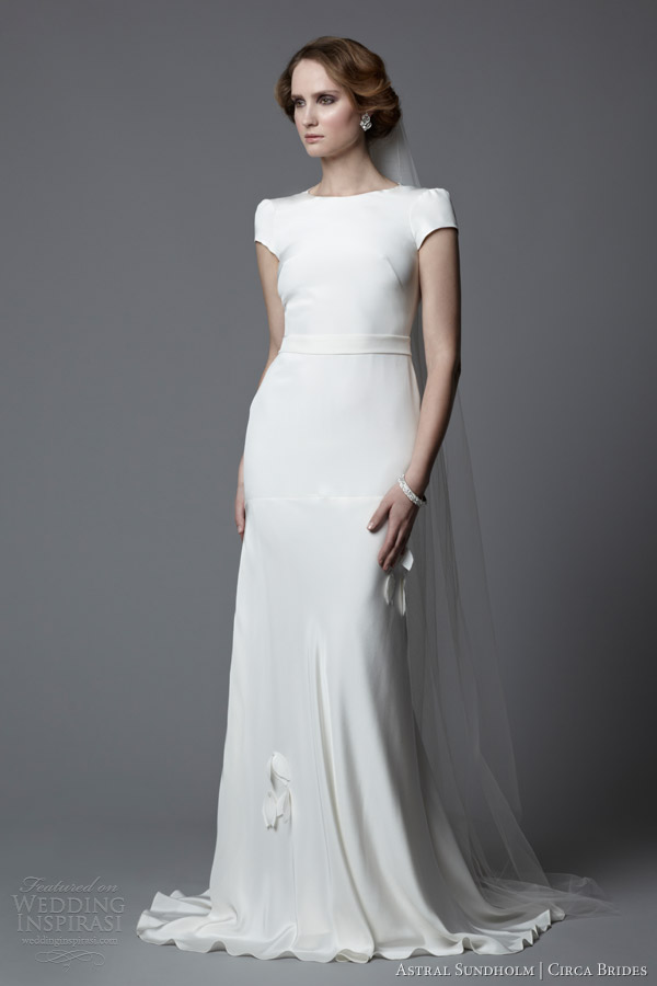 circa vintage brides 2014 tallulah short sleeve wedding dress