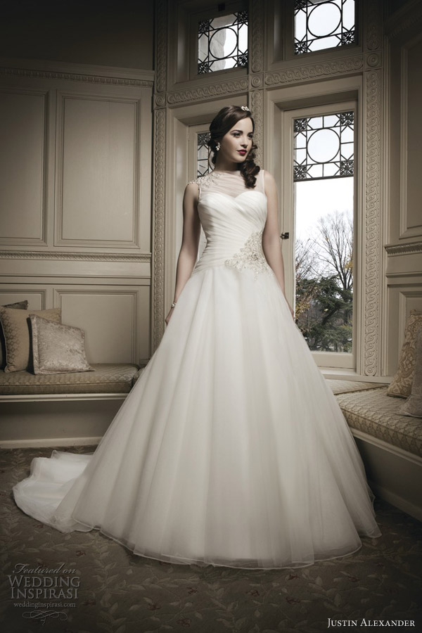 justin alexander 2014 wedding dress style 8685 beaded shoulder hip