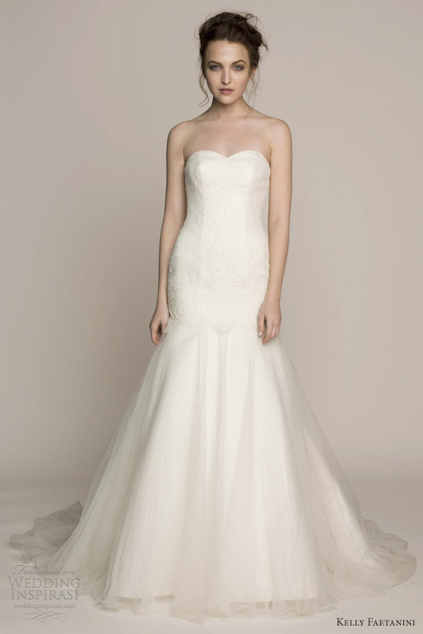 kelly faetanini bridal spring 2014 cecilia strapless wedding gown