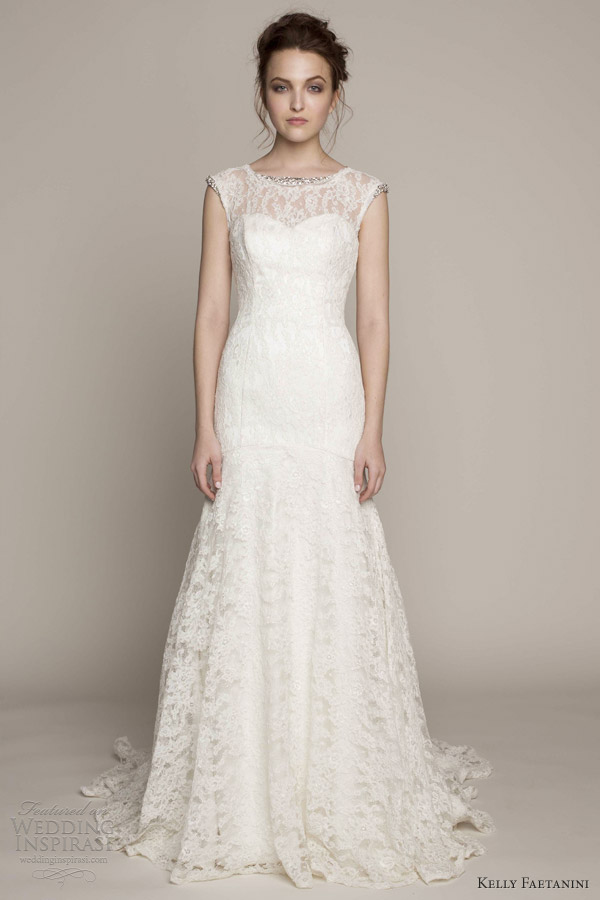 kelly faetanini bridal spring 2014 isabelle cap sleeve wedding dress