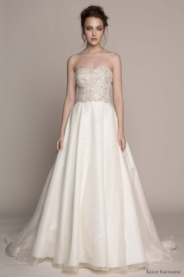 kelly faetanini spring 2014 bridal kenzie strapless gown