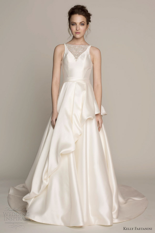 kelly faetanini wedding dresses spring 2014 lydie sleeveless asymmetric skirt