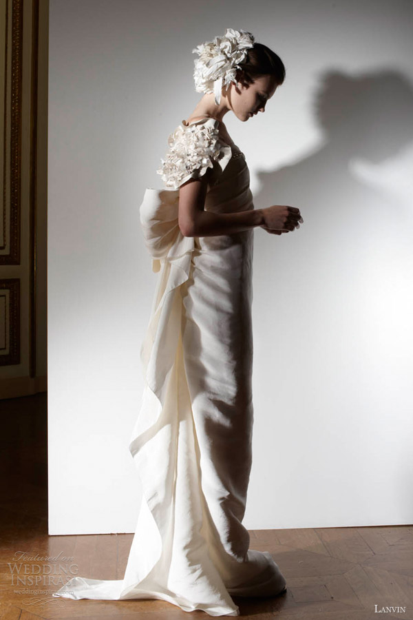 lanvin bridal spring 2013 wedding dress floral sleeve