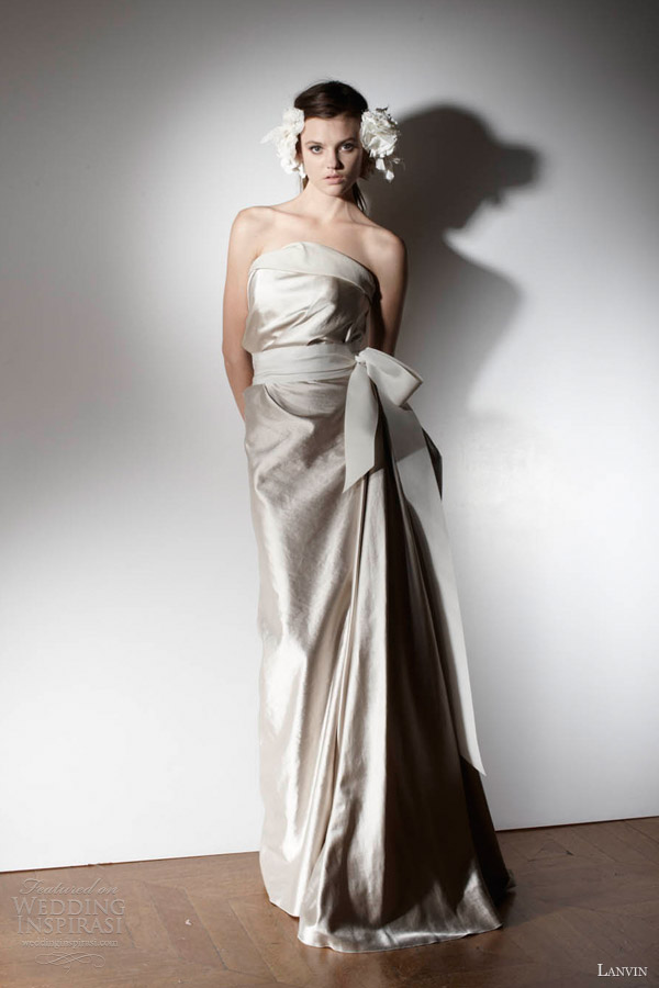 lanvin bridal spring 2013 wedding dress strapless