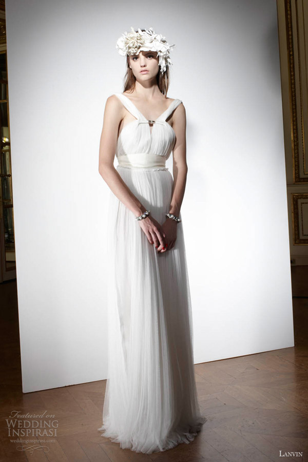 lanvin wedding dresses spring 2013 draped grecian bridal gown