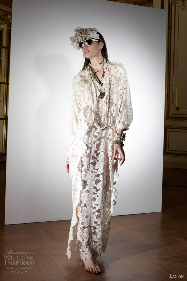 lanvin wedding dresses spring 2013 long sleeve lace gown