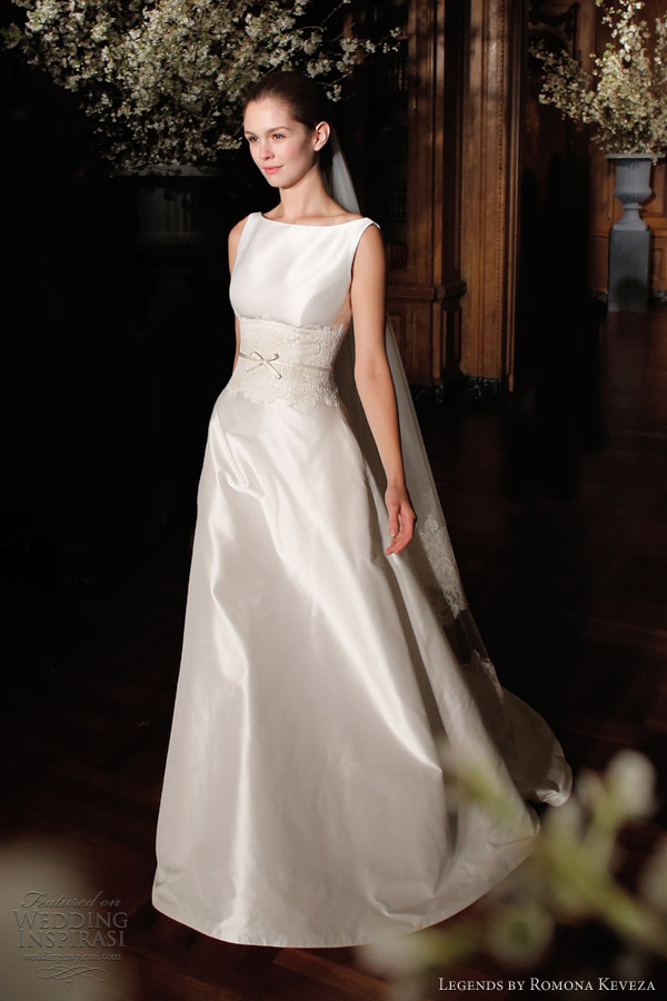 legends by romona keveza bridal spring 2014 sleeveless boat neck silk shantung taffeta