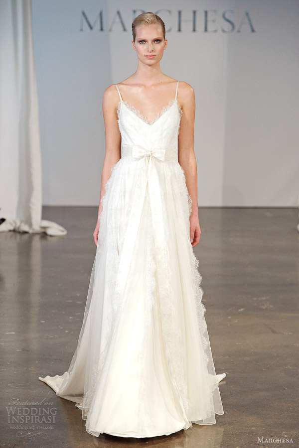 marchesa wedding gowns bridal spring 2014 lace dress straps