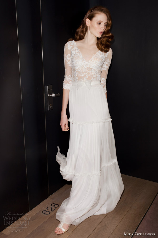 mira zwillinger 2014 bridal roxanna wedding dress sleeves