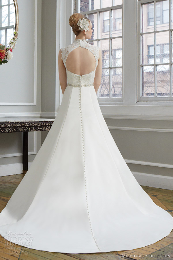 moonlight bridal collection fall 2013 wedding dress style j6272 keyhole back